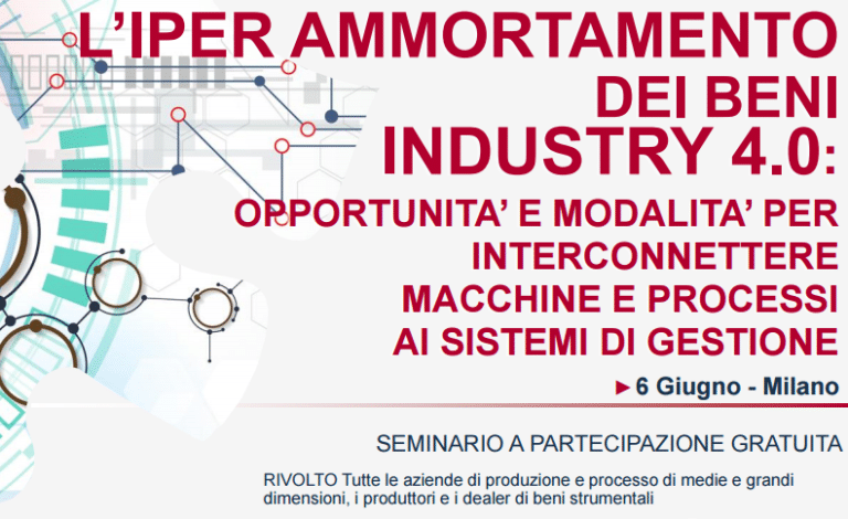 Un seminario a Milano sugli incentivi per Industria 4.0