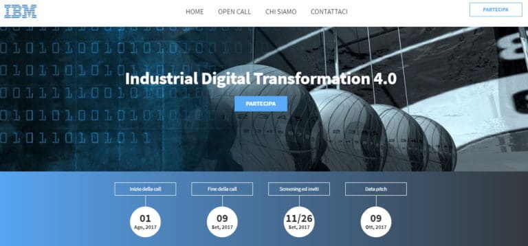 Una call per startup sull'Industrial digital transformation