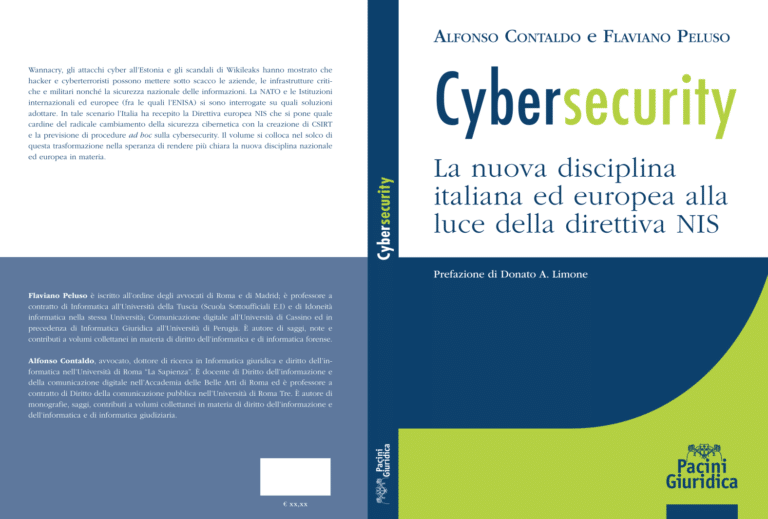 Cybersecurity, un libro per capire che cosa cambia con il recepimento della Direttiva NIS