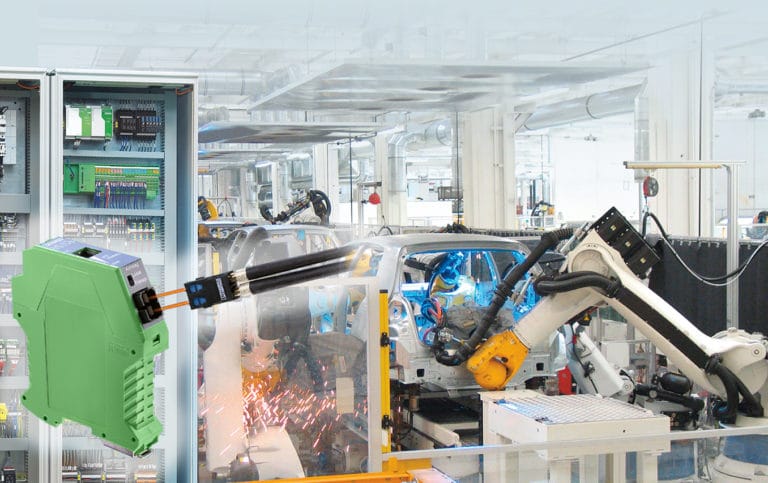 Convertitore per trasmissione dati senza interferenze su Profinet