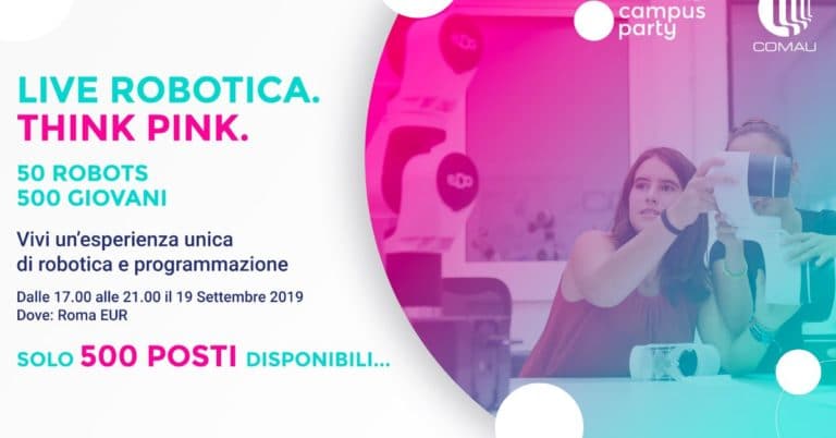 "Live Robotics. Think Pink": un evento per avvicinare le ragazze alle materie STEM