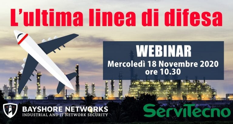 Leggi l'articolo Da ServiTecno e Bayshore un webinar per mettere in sicurezza gli impianti