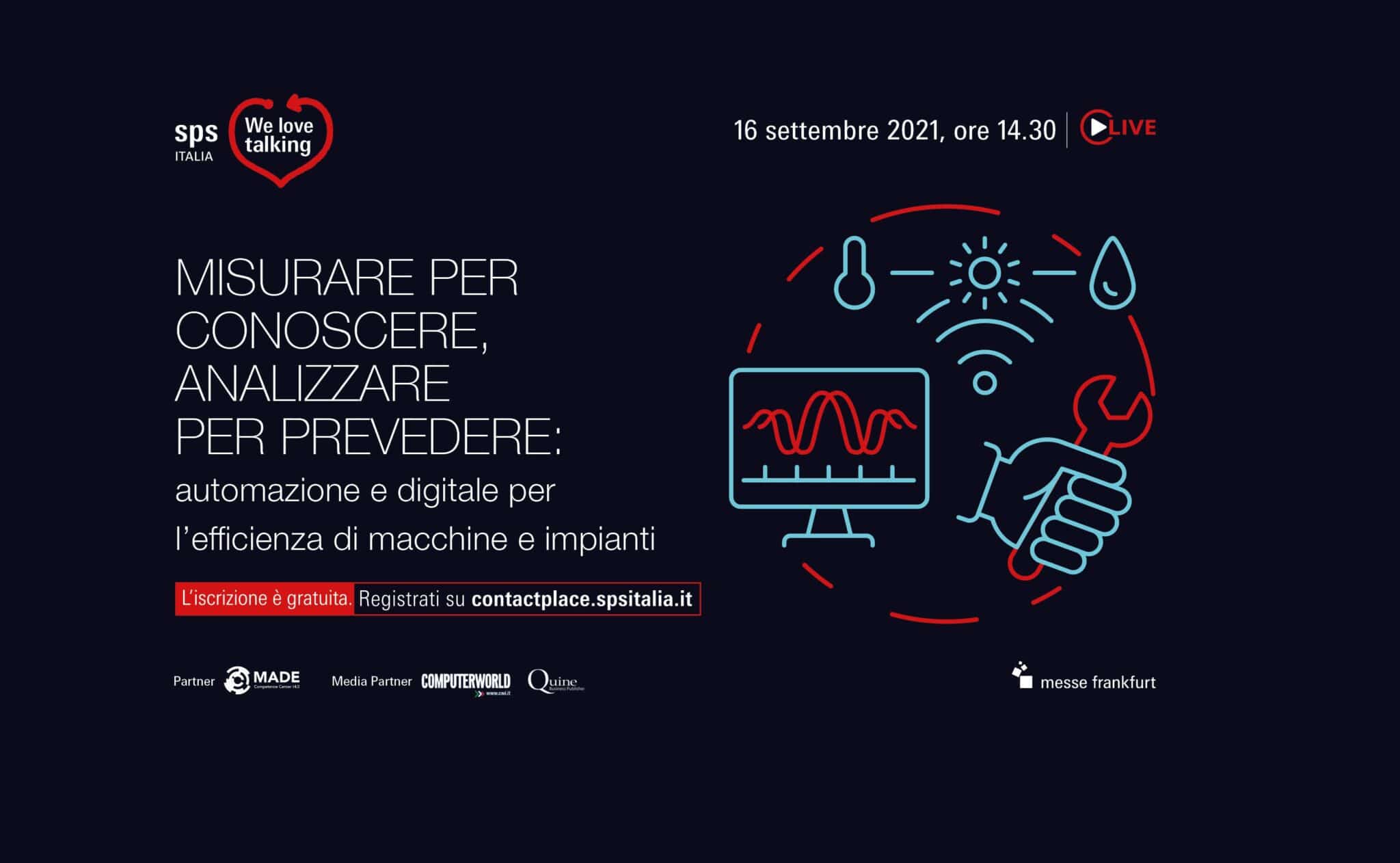 SPS Italia, ripartono gli incontri digitali: il 16 settembre si parla di efficienza di macchine e impianti