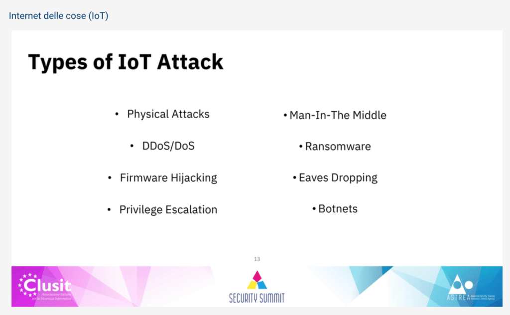 Security Summit IoT minacce