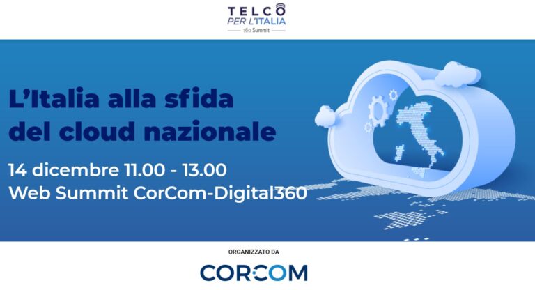 Il Cloud come asset della ripresa: se ne parla il 14 dicembre a Telco per l'Italia
