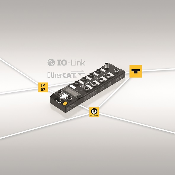 Turck; 03734888; TBEC-LL-8IOL; Pressebild; IP67; M12-Power; IO-Link; EtherCAT