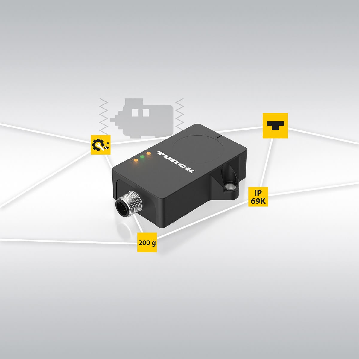 Sensore combinato di vibrazione temperatura con IO-Link