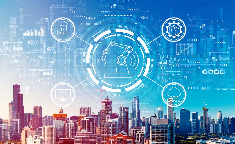 Smart,Industry,Concept,With,Downtown,Chicago,Cityscape,Skyscrapers