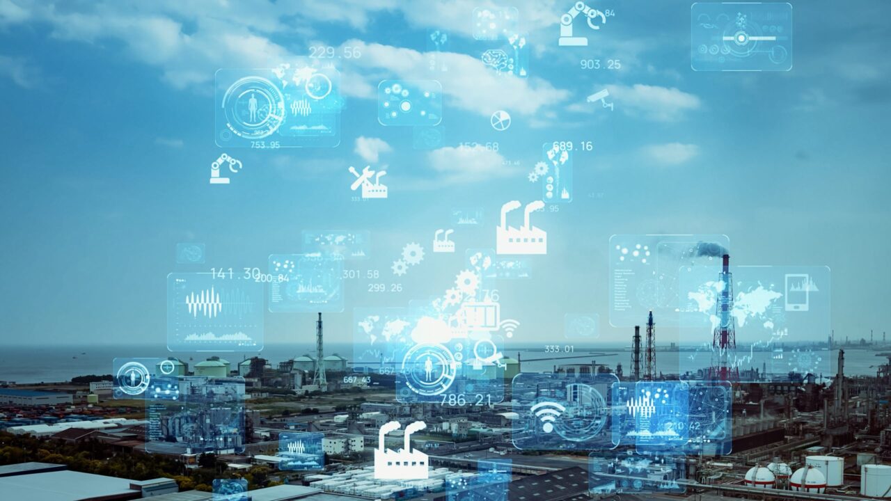 Industria manifatturiera, Industrial,Technology,Concept.,Communication,Network.,Industry,4.0.,Factory,Automation.